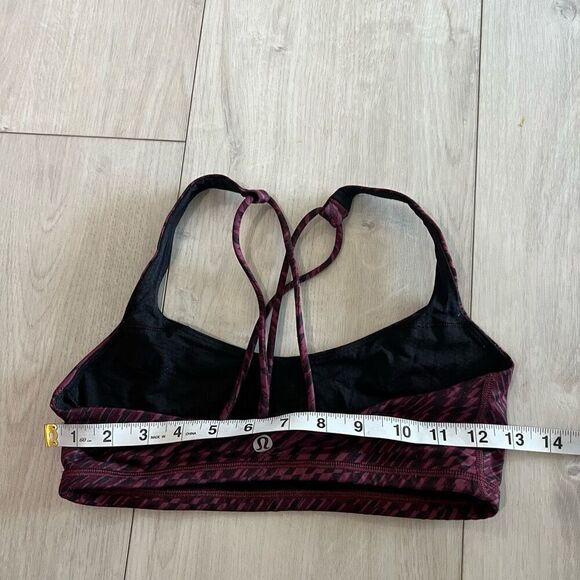 Lululemon Free to Be Bra Color Size 4 black Maroon and color - Picture 3 of 6
